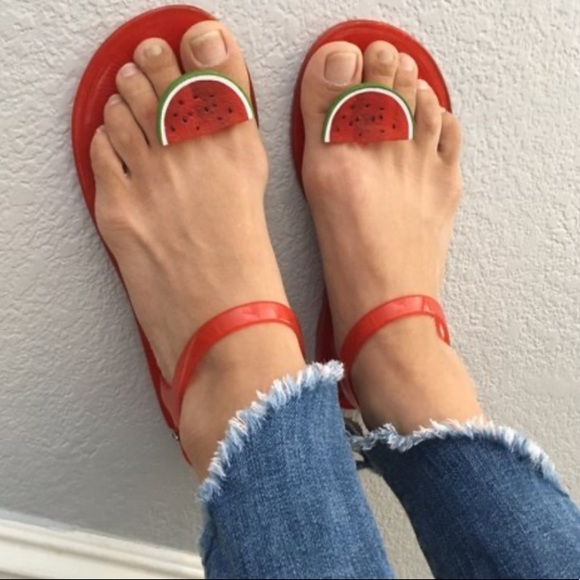 watermelon jelly sandals